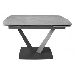 Стол раскладной ELVI GREY ROCK Concepto 120(180)x80 Керамика Глянец Серый реальная фотография
