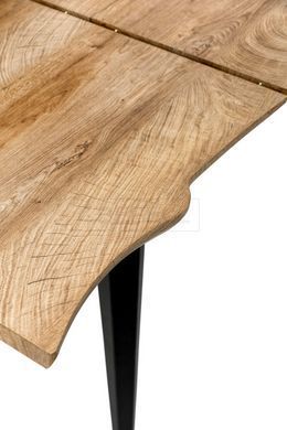 Стол Лагуна Микс Мебель 120(+40)*80 черный/искусственный шпон MDF реальная фотография