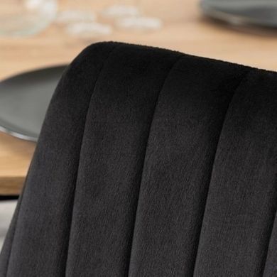Стілець оксамитовий MEBEL ELITE BARI Чорний жива фотографія