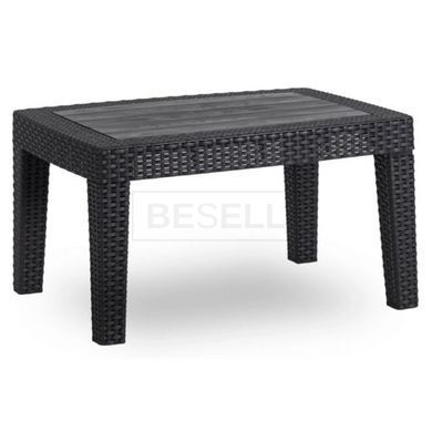 Набор садовой мебели MEBEL ELITE BRANDON (диван + 2 кресла + столик) Темно-серый
