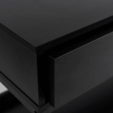 Консоль для прихожей MEBEL ELITE RUBY 100 см с полкой черная реальная фотография