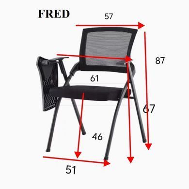 Конференц Стул FRED Intarsio с подставкой черный реальная фотография