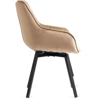 Стул поворотный LUNA Velvet Mebel Elite Бежевый реальная фотография