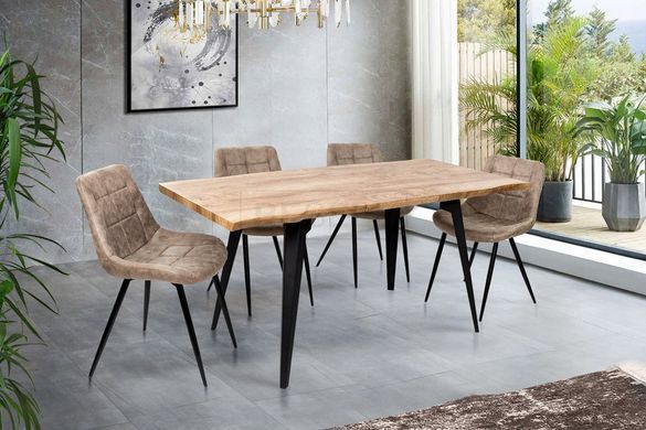 Стол Лагуна Микс Мебель 120(+40)*80 черный/искусственный шпон MDF реальная фотография