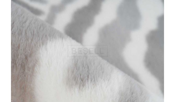 Пушистый Ковер Rabbit Animal Arhome с анималистическим принтом 160х230 Серый/Белый реальная фотография