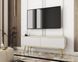 Тумба під телевізор Perfect Home Оро / Oro 2-дверна з золотими ніжками RTV135 Білий жива фотографія