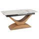 Стол ALICANTE Mebel Elite 160(200)х90 Белый мрамор/Дуб