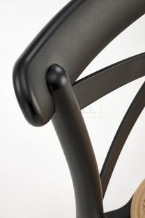 Барний стілець H-111 Halmar Чорний Натуральний жива фотографія