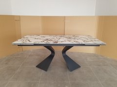 Стол раскладной DUNA ARCTIC WATER Concepto 180(260)x90 Керамика Черно Белый Мат реальная фотография