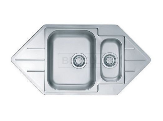 Двойная кухонная мойка LINE 40  Alveus 98,5x50x14,5  Декор