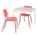Столовий комплект MELLTORP / KARLJAN IKEA Біла мозаїка / Червоний