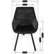 Стул поворотный LUNA Velvet Mebel Elite Черный