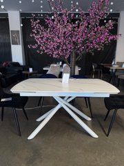 Стол раскладной PALERMO WHITE MARBLE Concepto 140(200)x90 Керамика Матовый Белый реальная фотография