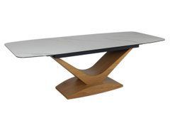 Стіл DOLCE CERAMIC Signal 180(240)*95 білий STATUARIO VENATO/дуб жива фотографія