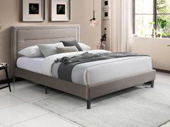 Кровать MALAGA VELVET Signal 160*200 темный беж/черный BL.40 реальная фотография