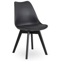Стул MEBEL ELITE SCANDI Черная экокожа/Черный дуб реальная фотография