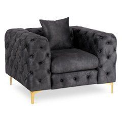 Крісло SORRENTO 1S Mebel Elite  Чорний велюр
