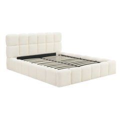 Кровать с контейнером  MURCJA Mebel Elite 160x200 Boucle Cream реальная фотография