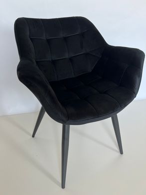 Кресло ELEGANTE Velvet Intarsio Черный реальная фотография