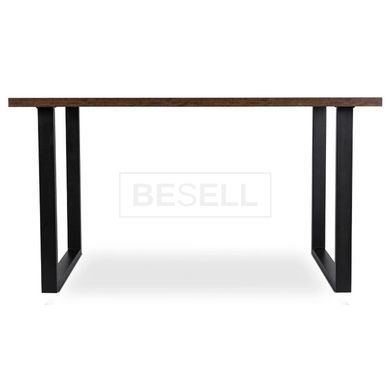Стол MEBEL ELITE VETTEL 120х80 см Дуб Рустик / Черный реальная фотография