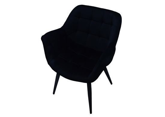 Кресло ELEGANTE Velvet Intarsio Черный реальная фотография
