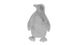 Пухнастий Килим Lovely Kids Arhome у формі Пінгвіна 52х90 Сірий/Блакитний жива фотографія