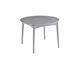 Стол Обеденный ASKOLD R CERAMIC Vic Light Grey (grey leg) Bjorn 105(135)х105 Серый Эффект Мрамора реальная фотография