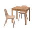 Столовий комплект EKEDALEN / ODGER IKEA Дуб / Біла береза