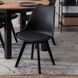 Стул MEBEL ELITE SCANDI Черная экокожа/Черный дуб