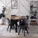 Стул MEBEL ELITE SCANDI Черная экокожа/Черный дуб