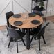 Стул MEBEL ELITE SCANDI Черная экокожа/Черный дуб