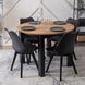 Стул MEBEL ELITE SCANDI Черная экокожа/Черный дуб