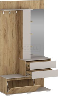 Передпокій HALMAR BAFRA золотий дуб / кашемір жива фотографія