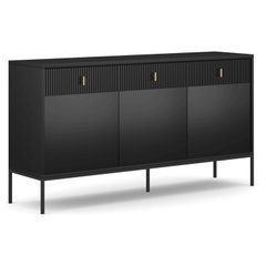 Комод MEBEL ELITE MARCOS 154 Черный реальная фотография