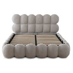 Ліжко с контейнером ANKARA Grey Boucle 160x200 Сірий жива фотографія