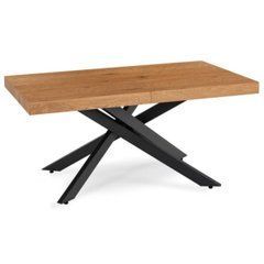 Стол раскладной HAMPTON Mebel Elite 160(240)х90 Золотой дуб/Черный реальная фотография