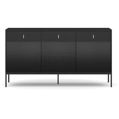 Комод MEBEL ELITE MARCOS 154 Черный реальная фотография