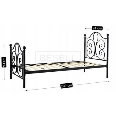 Кровать LORDI Black Mebel Elite 90x200 Черный реальная фотография