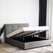 Кровать двуспальная бархатная 140x200 MEBEL ELITE TINGA Velvet Серый