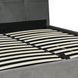 Кровать двуспальная бархатная 140x200 MEBEL ELITE TINGA Velvet Серый