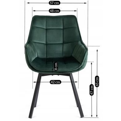 Стул поворотный LUNA Velvet Mebel Elite Зеленый реальная фотография