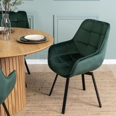 Стул поворотный LUNA Velvet Mebel Elite Зеленый реальная фотография
