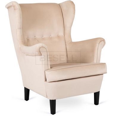Кресло мягкое бархатное MEBEL ELITE KLARIS 2 Velvet Беж