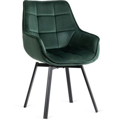 Стул поворотный LUNA Velvet Mebel Elite Зеленый реальная фотография