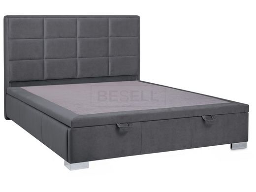 Кровать Maison Velvet Signal 160x200 Серый реальная фотография