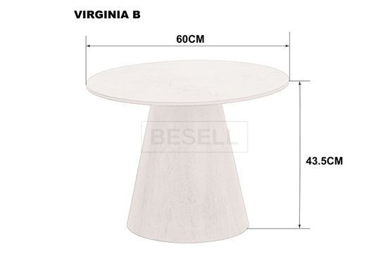 Журнальный столик VIRGINIA B Intarsio  60x60 Черный глянец/Коричневый мат реальная фотография
