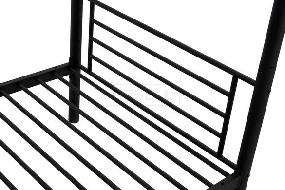 Кровать BUNKY Двухэтажная Halmar 90х200 Черный реальная фотография