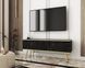 Тумба під телевізор Perfect Home Оро / Oro 2-дверна з золотими ніжками RTV135 Чорний мармур роял жива фотографія