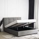 Кровать двуспальная бархатная 140x200 MEBEL ELITE TINGA Velvet Серый