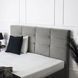 Кровать двуспальная бархатная 140x200 MEBEL ELITE TINGA Velvet Серый